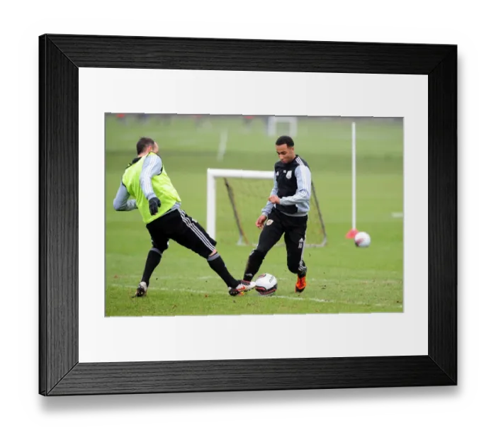 Framed Print : Bristol City: A Fight for Possession - Maynard vs. Carey, Memorial Stadium (2012)