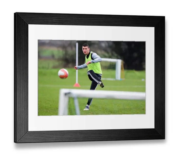 Framed Print : Bristol City's James Wilson in Action: Training at Memorial Stadium Framed Print : Bristol City's James Wilson in Action: Training at Memorial Stadium