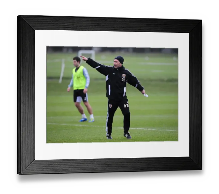 Framed Print : Bristol City Manager Derek McInnes Training at Memorial Stadium, January 2012