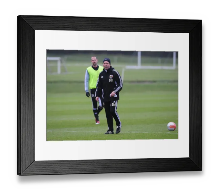 Framed Print : Derek McInnes: Pursuing Football Glory at Memorial Stadium - Training Session, January 2012 Framed Print : Derek McInnes: Pursuing Football Glory at Memorial Stadium - Training Session, January 2012
