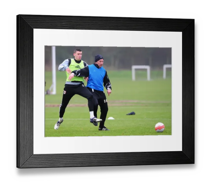 Framed Print : Bristol City: Derek McInnes and James Wilson Clash in Intense Training Session Framed Print : Bristol City: Derek McInnes and James Wilson Clash in Intense Training Session