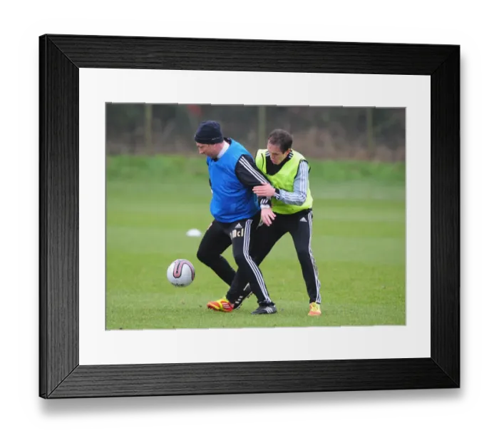Framed Print : Bristol City: Derek McInnes and Neil Kilkenny in Intense Training Battle Framed Print : Bristol City: Derek McInnes and Neil Kilkenny in Intense Training Battle