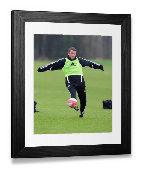 Framed Print : Bristol City Assistant Manager Tony Docherty Leading Training Session at Memorial Stadium Framed Print : Bristol City Assistant Manager Tony Docherty Leading Training Session at Memorial Stadium