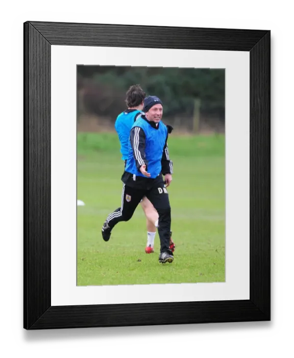 Framed Print : Derek McInnes Leads Training at Memorial Stadium: Bristol City Football Club Framed Print : Derek McInnes Leads Training at Memorial Stadium: Bristol City Football Club