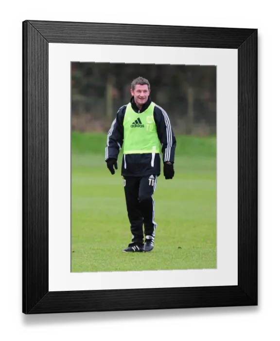 Framed Print : Bristol City Assistant Manager Tony Docherty in Training at Memorial Stadium Framed Print : Bristol City Assistant Manager Tony Docherty in Training at Memorial Stadium