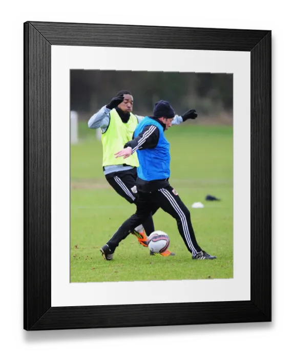 Framed Print : Bristol City: A Training Mishap - Marlon Jackson Scores Past Derek McInnes