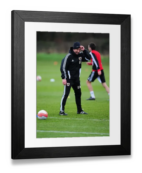 Framed Print : Derek McInnes Training with Bristol City FC, January 2012 Framed Print : Derek McInnes Training with Bristol City FC, January 2012