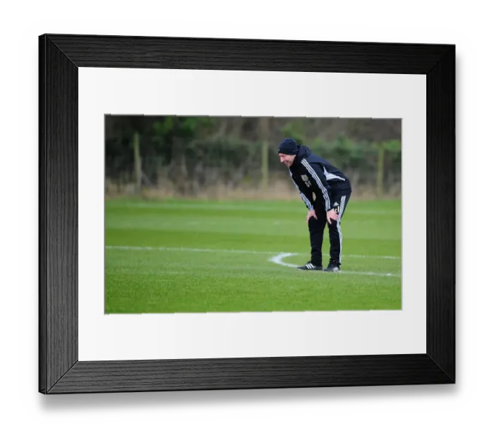 Framed Print : Derek McInnes Training with Bristol City Football Club, January 2012
