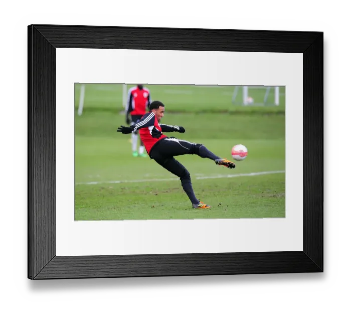 Framed Print : Intense Training: Nicky Maynard of Bristol City Focuses on Skill Development