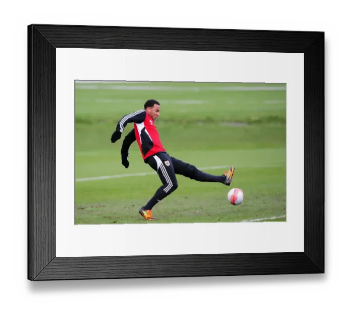 Framed Print : Bristol City's Nicky Maynard in Focus: Intense Football Training Framed Print : Bristol City's Nicky Maynard in Focus: Intense Football Training