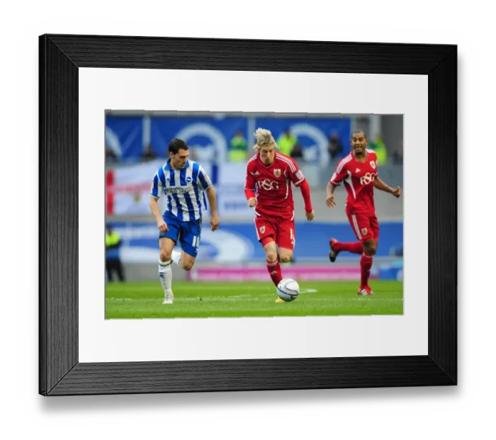 Framed Print : Battling for Championship Supremacy: Woolford vs. Sparrow, Brighton vs. Bristol City (14 / 01 / 2012)