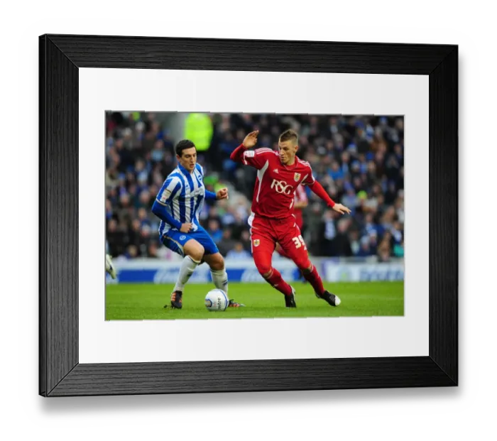 Framed Print : Chris Wood vs. Lewis Dunk: Battle for the Ball in Brighton v Bristol City Championship Clash - 14 / 01 / 2012 Framed Print : Chris Wood vs. Lewis Dunk: Battle for the Ball in Brighton v Bristol City Championship Clash - 14 / 01 / 2012