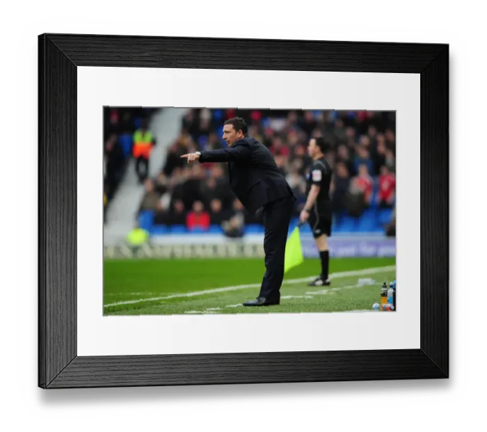 Framed Print : Derek McInnes Leads Bristol City Against Brighton in Championship Match - 14 / 01 / 2012 Framed Print : Derek McInnes Leads Bristol City Against Brighton in Championship Match - 14 / 01 / 2012