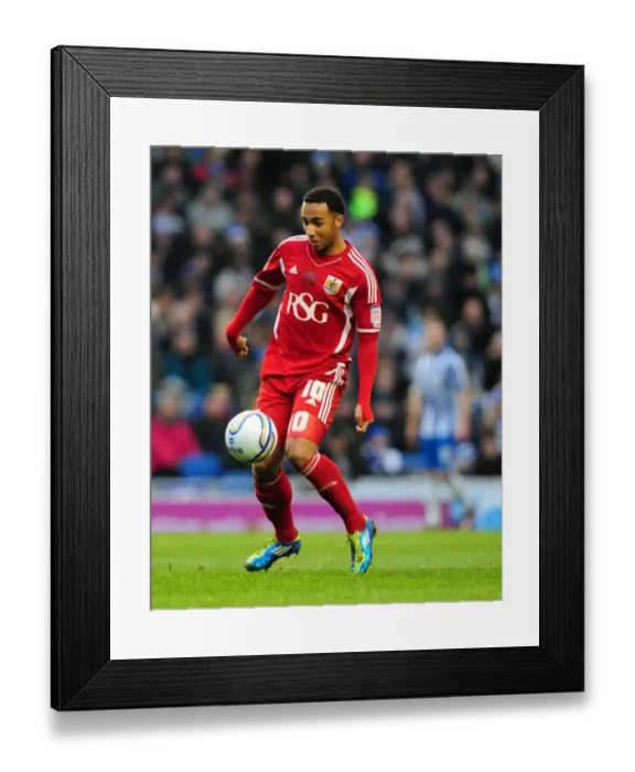 Framed Print : Bristol City's Nicky Maynard in Championship Clash against Brighton - 14.01.2012