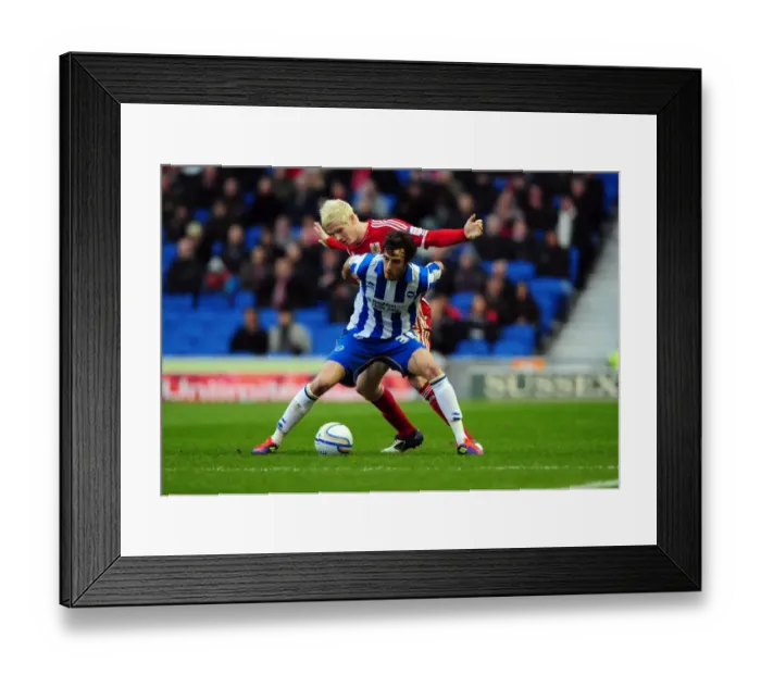 Framed Print : Battling for Control: McGivern vs. Buckley in the Championship Clash between Brighton and Bristol City - 14 / 01 / 2012 Framed Print : Battling for Control: McGivern vs. Buckley in the Championship Clash between Brighton and Bristol City - 14 / 01 / 2012