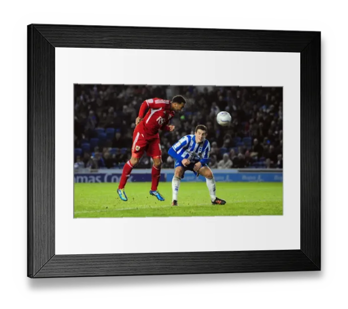 Framed Print : Nicky Maynard's Near Miss: Brighton vs. Bristol City Championship Clash (14.01.2012) Framed Print : Nicky Maynard's Near Miss: Brighton vs. Bristol City Championship Clash (14.01.2012)