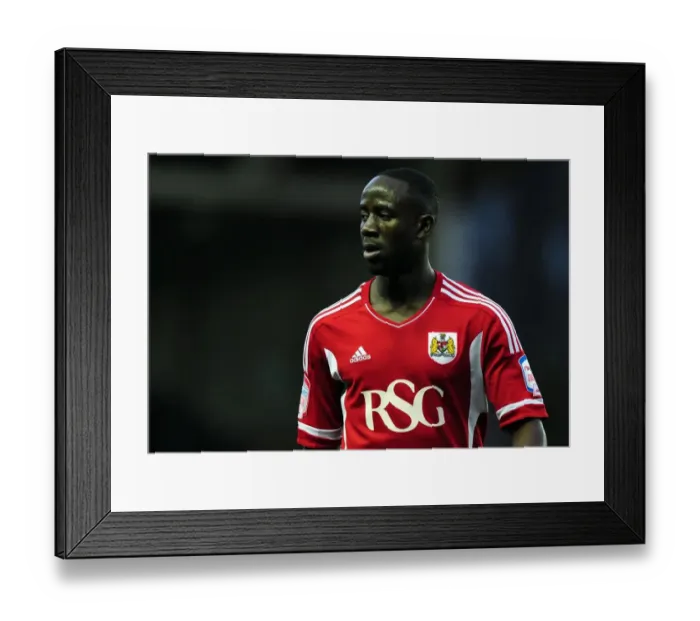 Framed Print : Bristol City's Albert Adomah in Action against Doncaster Rovers in Championship Match, January 2012 - Editorial Use Only