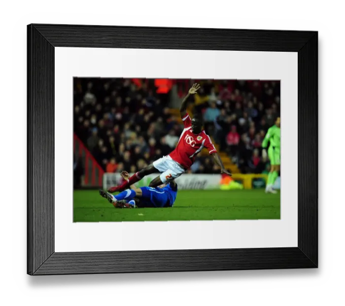 Framed Print : Bristol City's Albert Adomah Foul by Doncaster's Brian Stock - Championship Match, 21st January 2012 Framed Print : Bristol City's Albert Adomah Foul by Doncaster's Brian Stock - Championship Match, 21st January 2012