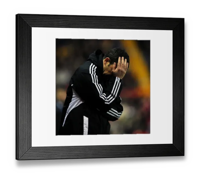 Framed Print : Derek McInnes Directs Bristol City in Championship Clash vs Doncaster Rovers, 21st January 2012 (Editorial Use Only)