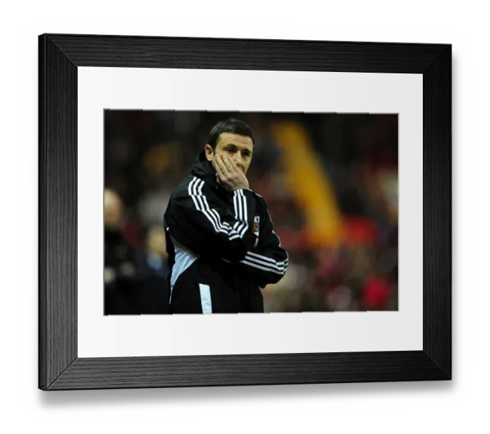 Framed Print : Derek McInnes Leads Bristol City in Championship Clash against Doncaster Rovers at Ashton Gate Stadium (21st January 2012) Framed Print : Derek McInnes Leads Bristol City in Championship Clash against Doncaster Rovers at Ashton Gate Stadium (21st January 2012)