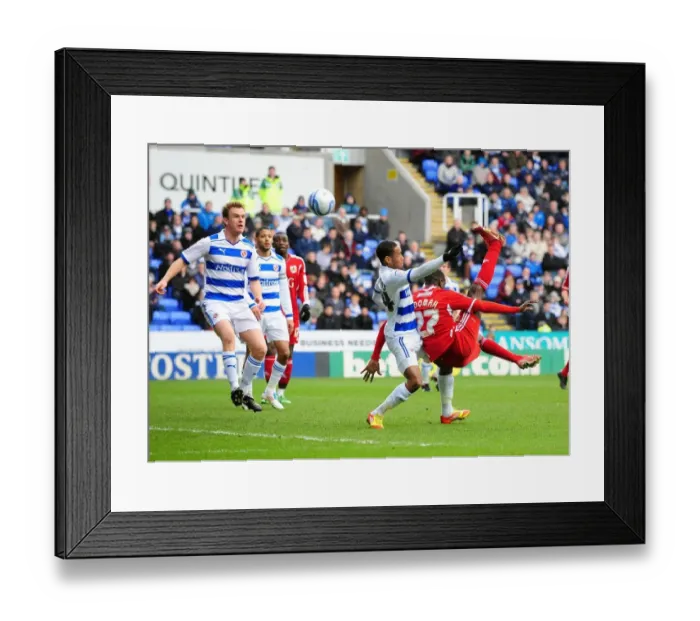 Framed Print : Albert Adomah's Overhead Kick Saved by Federici in Reading vs. Bristol City Championship Match, 2012 Framed Print : Albert Adomah's Overhead Kick Saved by Federici in Reading vs. Bristol City Championship Match, 2012