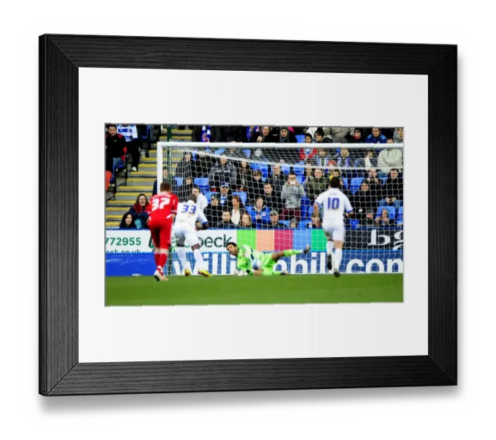 Framed Print : Bristol City's David James Saves Penalty, but Roberts Scores Rebound in Reading vs. Bristol City Championship Match, 28 / 01 / 2012