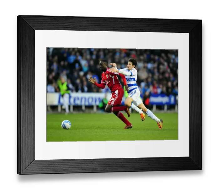 Framed Print : Albert Adomah Fouled by Jem Karacan in Championship Clash between Reading and Bristol City - 28 / 01 / 2012 Framed Print : Albert Adomah Fouled by Jem Karacan in Championship Clash between Reading and Bristol City - 28 / 01 / 2012