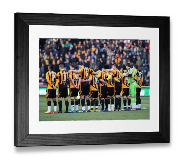 Framed Print : Championship Football: Hull City and Bristol City Players Honor the Minute's Silence (11-02-2012) Framed Print : Championship Football: Hull City and Bristol City Players Honor the Minute's Silence (11-02-2012)