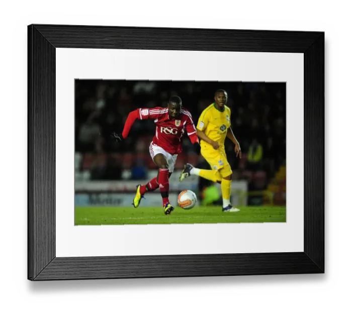 Framed Print : Yannick Bolasie in Championship Action: Bristol City vs Crystal Palace at Ashton Gate Stadium - 14 / 02 / 2012 Framed Print : Yannick Bolasie in Championship Action: Bristol City vs Crystal Palace at Ashton Gate Stadium - 14 / 02 / 2012