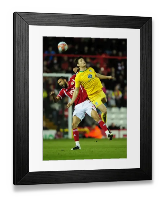 Framed Print : Championship Showdown: Liam Fontaine vs. Chris Martin - A Battle for Supremacy at Ashton Gate, 14 / 02 / 2012 (Editorial Use Only) Framed Print : Championship Showdown: Liam Fontaine vs. Chris Martin - A Battle for Supremacy at Ashton Gate, 14 / 02 / 2012 (Editorial Use Only)