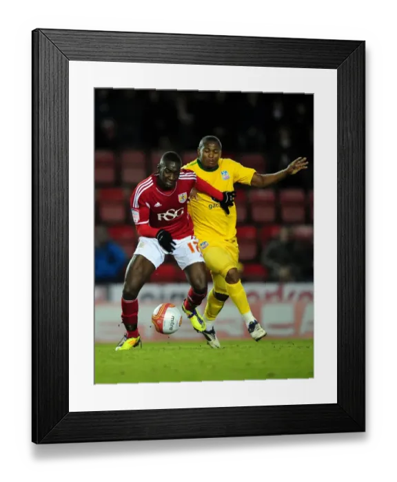 Framed Print : Championship Clash: Bolasie vs. Dikgacoi - Intense Rivalry between Bristol City and Crystal Palace, 14 / 02 / 2012