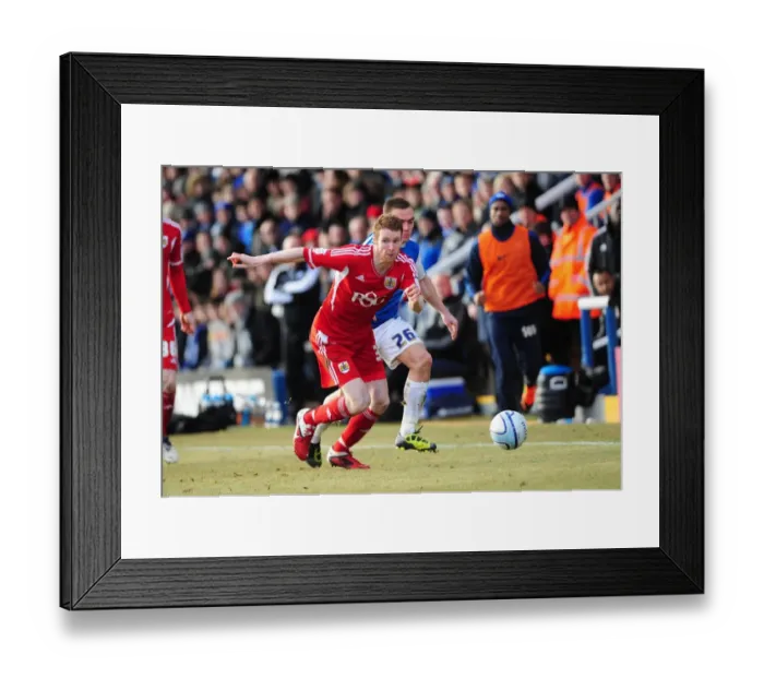 Framed Print : Battling for Control: Pearson vs. Taylor - Peterborough United vs. Bristol City Football Rivalry, 2012