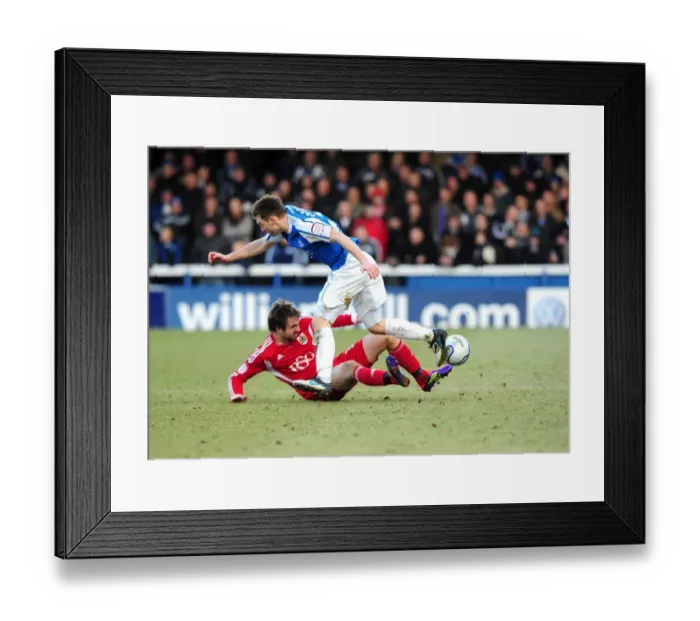 Framed Print : Brett Pitman Tackles Lee Frecklington: Intense Moment in Peterborough United vs. Bristol City Football Match, 2012 Framed Print : Brett Pitman Tackles Lee Frecklington: Intense Moment in Peterborough United vs. Bristol City Football Match, 2012