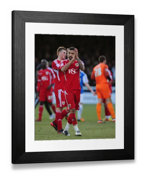 Framed Print : Bristol City's Liam Fontaine Shows Appreciation to Traveling Fans vs. Peterborough United (180212) Framed Print : Bristol City's Liam Fontaine Shows Appreciation to Traveling Fans vs. Peterborough United (180212)
