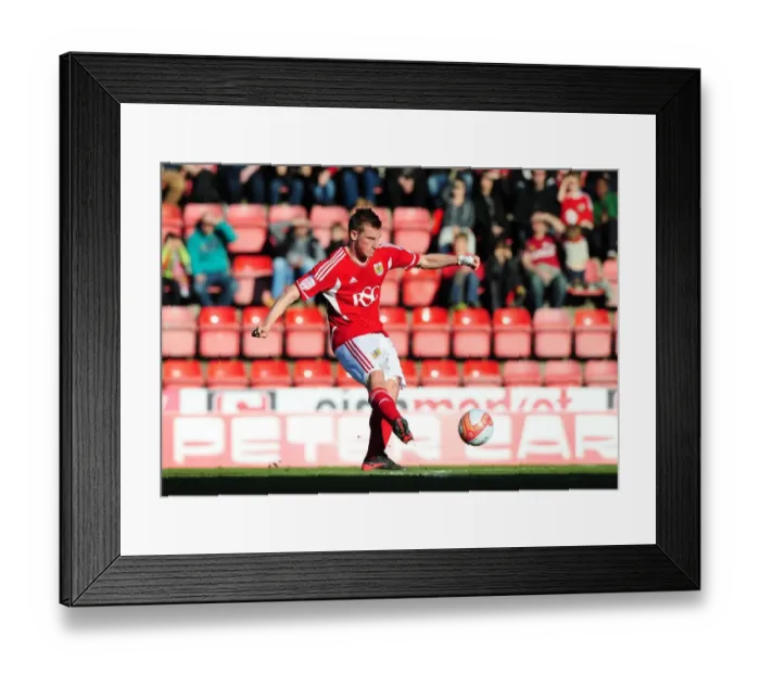 Framed Print : Bristol City vs Blackpool: Chris Wood's Free Kick at Ashton Gate Stadium, 2012 Framed Print : Bristol City vs Blackpool: Chris Wood's Free Kick at Ashton Gate Stadium, 2012