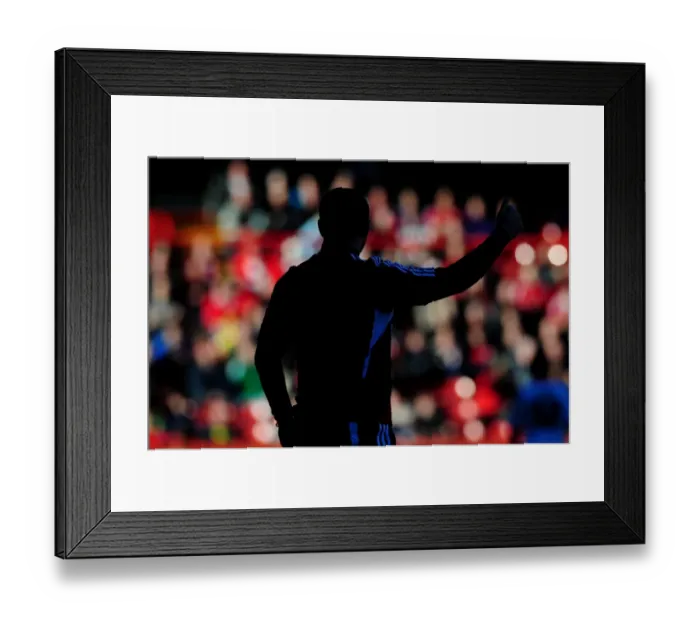 Framed Print : Derek McInnes: Silhouetted Manager at Ashton Gate in Bristol City vs Blackpool Football Match, 2012 Framed Print : Derek McInnes: Silhouetted Manager at Ashton Gate in Bristol City vs Blackpool Football Match, 2012