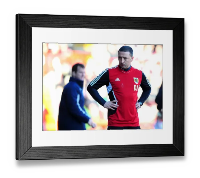 Framed Print : Derek McInnes Leads Bristol City at Ashton Gate Stadium Against Blackpool, 2012 Framed Print : Derek McInnes Leads Bristol City at Ashton Gate Stadium Against Blackpool, 2012