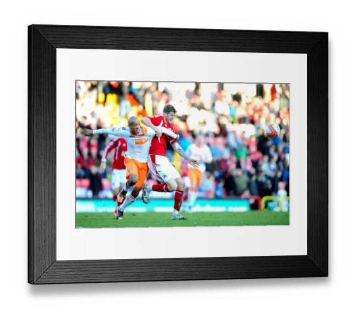 Framed Print : Battling for the Ball: Jon Stead vs. Alex Baptiste, Bristol City vs. Blackpool, Ashton Gate Stadium, 2012 Framed Print : Battling for the Ball: Jon Stead vs. Alex Baptiste, Bristol City vs. Blackpool, Ashton Gate Stadium, 2012