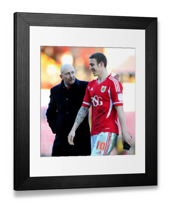 Framed Print : Bristol City vs Blackpool Clash at Ashton Gate Stadium - February 25, 2012 Framed Print : Bristol City vs Blackpool Clash at Ashton Gate Stadium - February 25, 2012