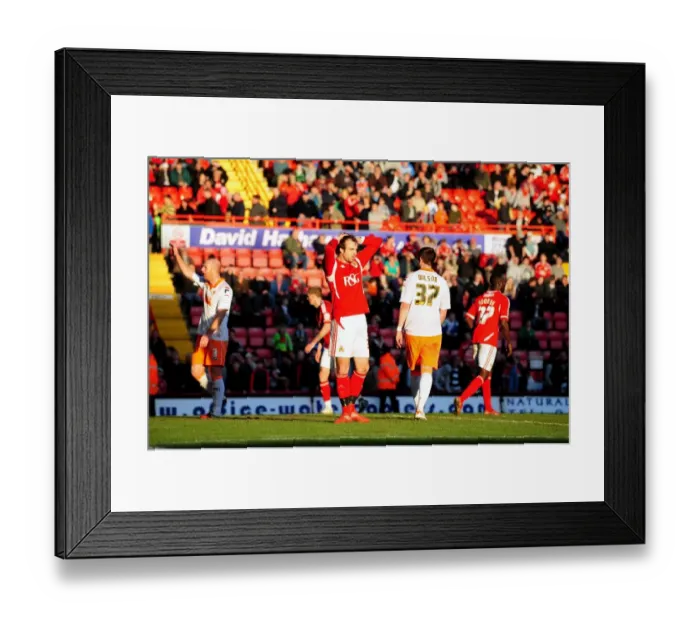 Framed Print : Bristol City vs Blackpool Clash at Ashton Gate Stadium - February 25, 2012 - Football Match