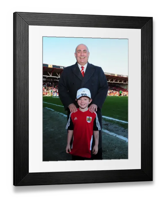 Framed Print : Intense Rivalry: Bristol City vs Blackpool at Ashton Gate, 2012 - Football Match