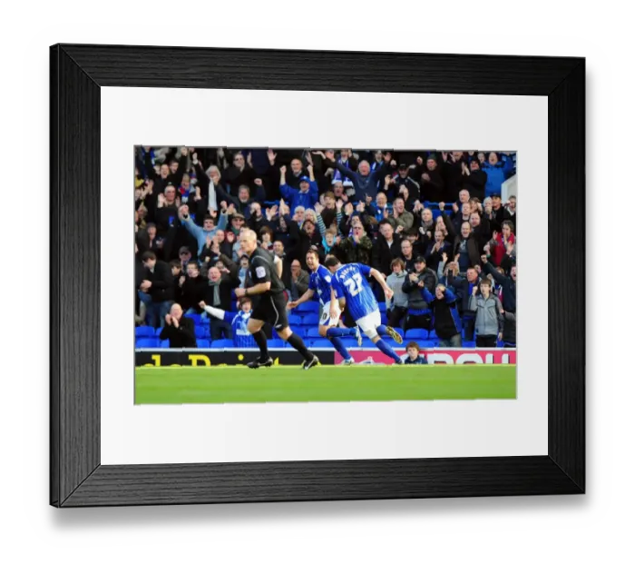 Framed Print : Michael Chopra's Goal Celebration: Ipswich Town vs. Bristol City, March 3, 2012