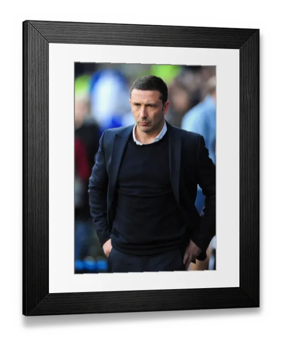 Framed Print : Derek McInnes Leads Bristol City at Portman Road, March 2012
