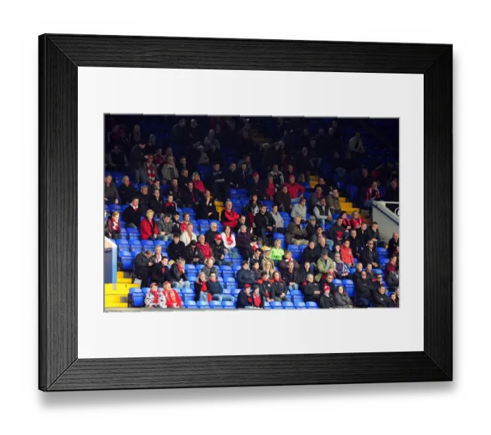 Framed Print : Bristol City Fans at Ipswich Town's Portman Road During Football Match on March 3, 2012 Framed Print : Bristol City Fans at Ipswich Town's Portman Road During Football Match on March 3, 2012