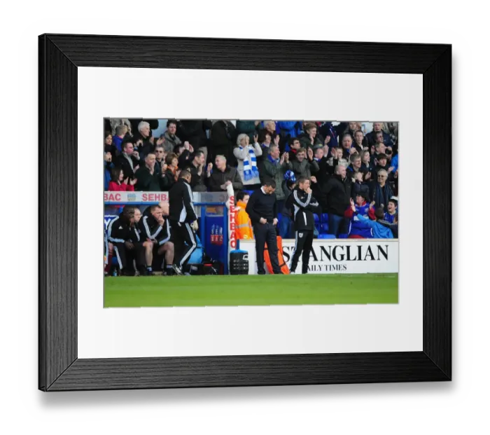 Framed Print : Bristol City Manager Derek McInnes and His Team Dejected After Conceding Three Goals Against Ipswich Town