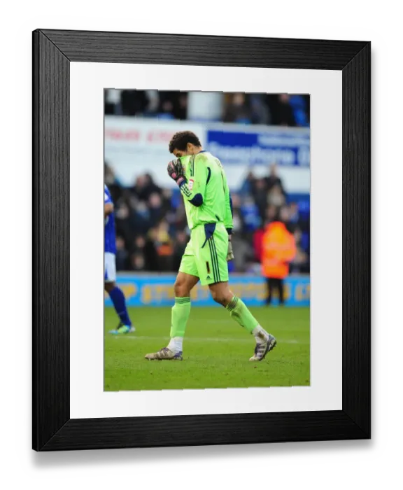 Framed Print : David James: Disappointed Bristol City Goalkeeper After Ipswich Town Defeat Framed Print : David James: Disappointed Bristol City Goalkeeper After Ipswich Town Defeat