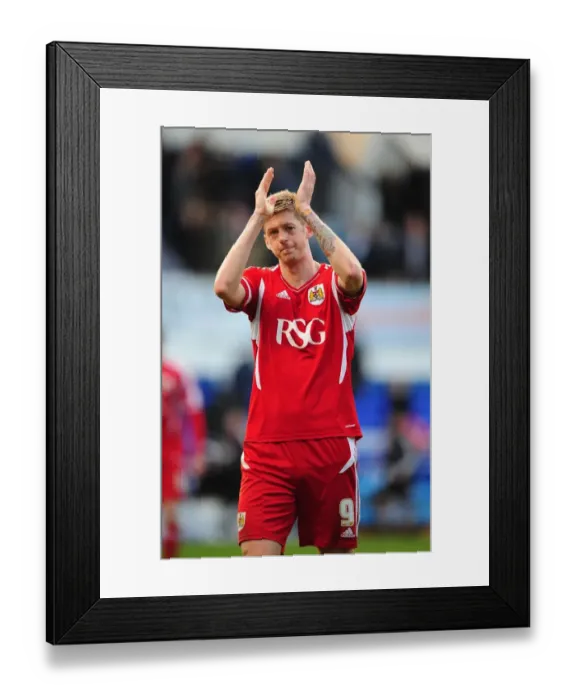 Framed Print : Jon Stead Thanks Fans: Ipswich Town vs. Bristol City, March 3, 2012 Framed Print : Jon Stead Thanks Fans: Ipswich Town vs. Bristol City, March 3, 2012