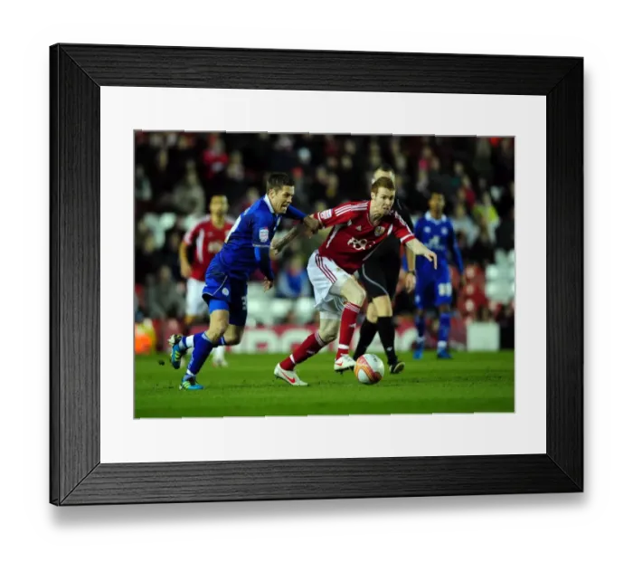 Framed Print : Battling for Supremacy: Pearson vs. Kennedy in the Bristol City vs. Leicester City Football Rivalry Framed Print : Battling for Supremacy: Pearson vs. Kennedy in the Bristol City vs. Leicester City Football Rivalry