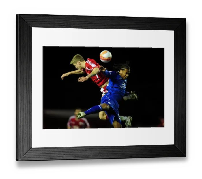 Framed Print : Battling for Supremacy: Jon Stead vs. Neil Danns in the Bristol City vs. Leicester City Football Rivalry Framed Print : Battling for Supremacy: Jon Stead vs. Neil Danns in the Bristol City vs. Leicester City Football Rivalry