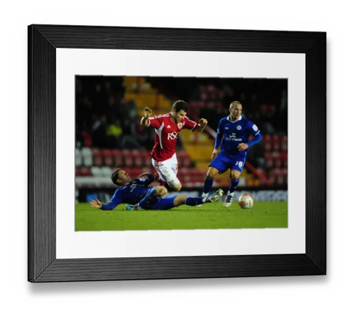 Framed Print : Intense Tackle: Foster vs. Kennedy in Bristol City vs. Leicester City Football Match, Ashton Gate Stadium (Foster being tackled by Kennedy, Leicester City vs. Bristol City) Framed Print : Intense Tackle: Foster vs. Kennedy in Bristol City vs. Leicester City Football Match, Ashton Gate Stadium (Foster being tackled by Kennedy, Leicester City vs. Bristol City)